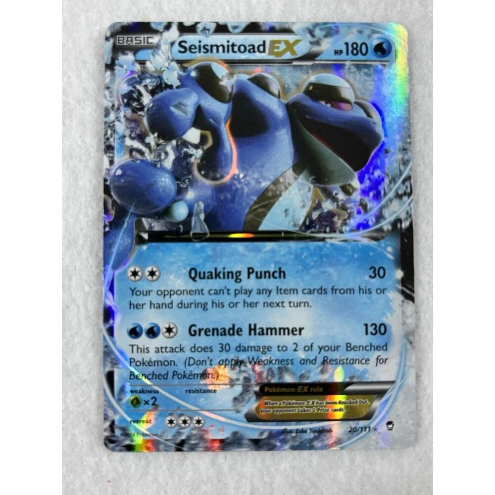 Pokémon Aggron EX 93/160 & Seismitoad EX 20/111 Holo Rare Card Lot XY Era